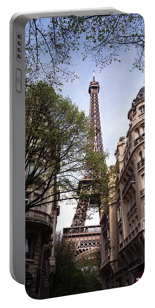 Eiffel Tower Portable Battery Charger featuring the photograph Eiffel Tower 2b by Andrew Fare
