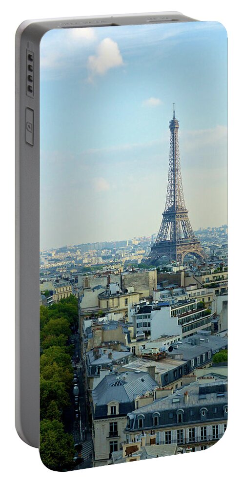 Eiffel Tower Portable Battery Charger featuring the photograph Eiffel Tower by Rebekah Zivicki