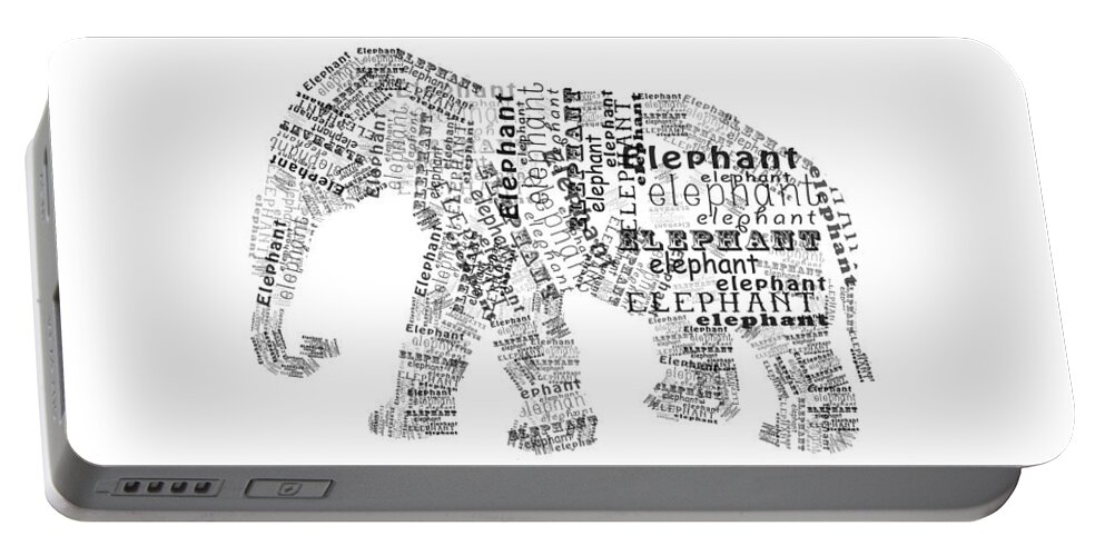 Elephant Portable Battery Charger featuring the photograph Elefont Noir by Heather Applegate