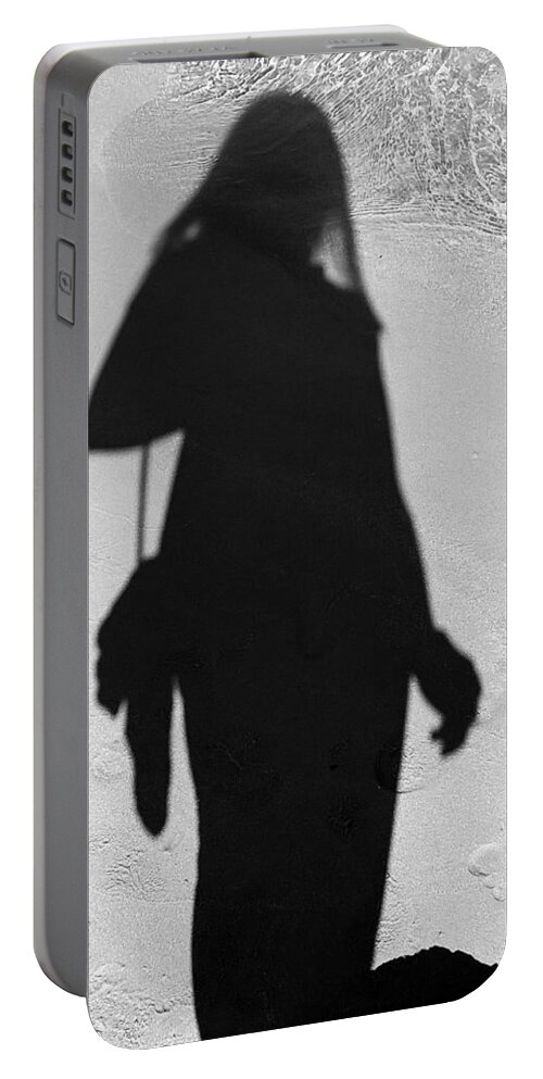 Silhouette Portable Battery Charger featuring the photograph Elegant Shadow Of Girl by Huna Calipsodiogigia
