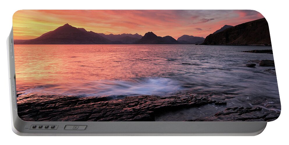 Elgol Portable Battery Charger featuring the photograph Elgol Sunset - Isle of Skye 2 by Grant Glendinning