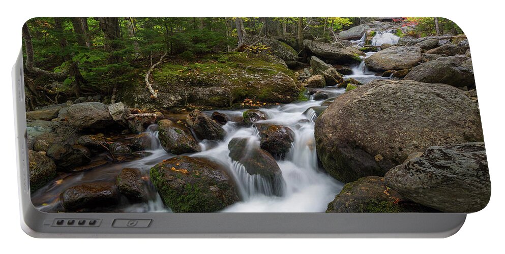 Autumn Portable Battery Charger featuring the photograph Ellis River New Hampshire by Bill Wakeley