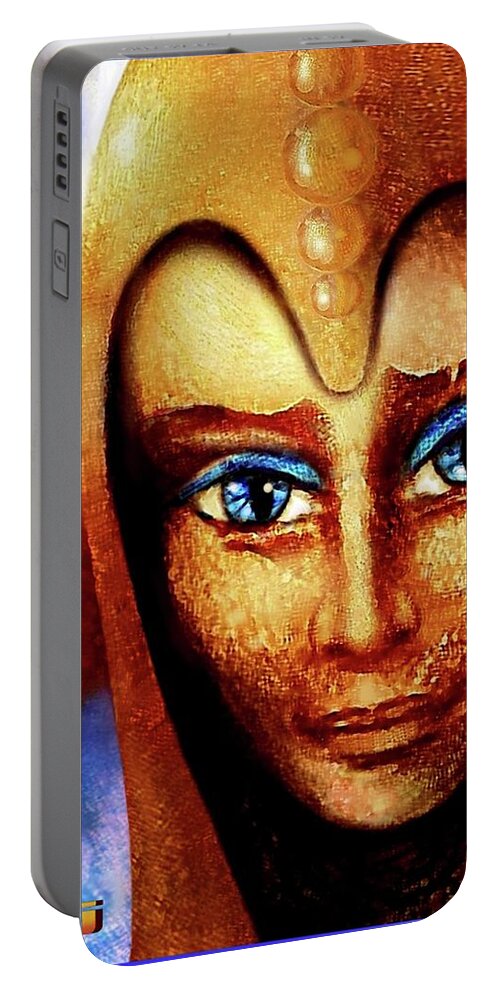 Elf Portable Battery Charger featuring the digital art Elusive  Elf by Hartmut Jager