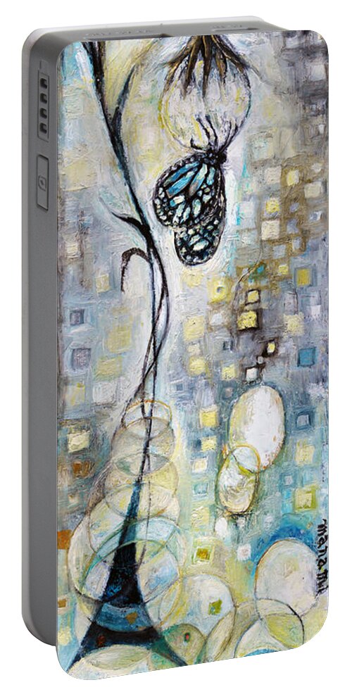 Embrace Portable Battery Charger featuring the painting Embrace by Manami Lingerfelt