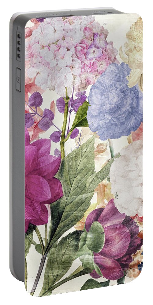 Florals Portable Battery Charger featuring the painting Embry II by Mindy Sommers