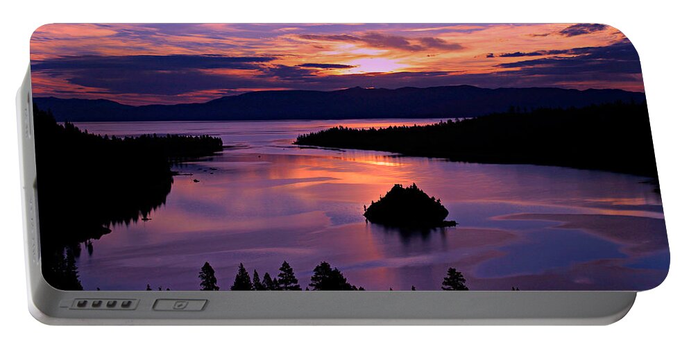 Emerald Bay Portable Battery Charger featuring the photograph Emerald Bay Wow by Sean Sarsfield