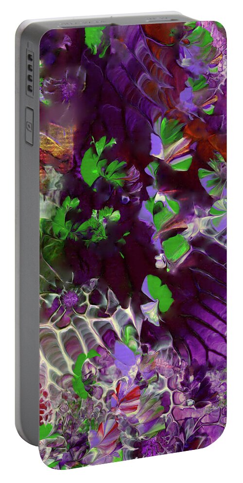 Emerald Portable Battery Charger featuring the painting Emerald Butterflies of Costa Rica by Nan Bilden