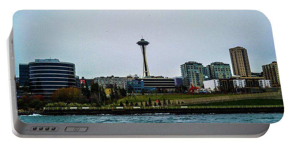Seattle Portable Battery Charger featuring the photograph Emerald City by D Justin Johns