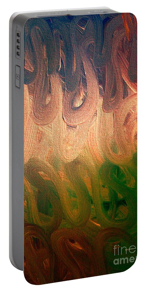 Painting Portable Battery Charger featuring the photograph Emotion Acrylic Abstract by Roberta Byram
