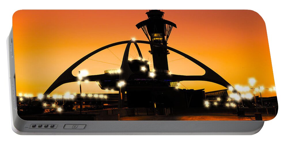 Lax Portable Battery Charger featuring the photograph Encounters LAX with Light by Michael Hope