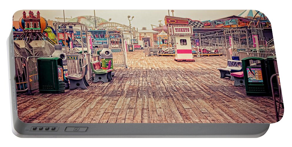 Boardwalk Portable Battery Charger featuring the photograph End of Summer by Heather Applegate
