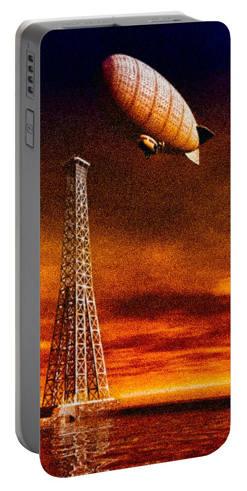 Airship Portable Battery Charger featuring the digital art End of the road by Bob Orsillo