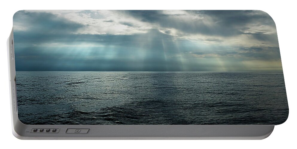 Ocean Portable Battery Charger featuring the photograph Endless Blue Ocean by Mike Santis