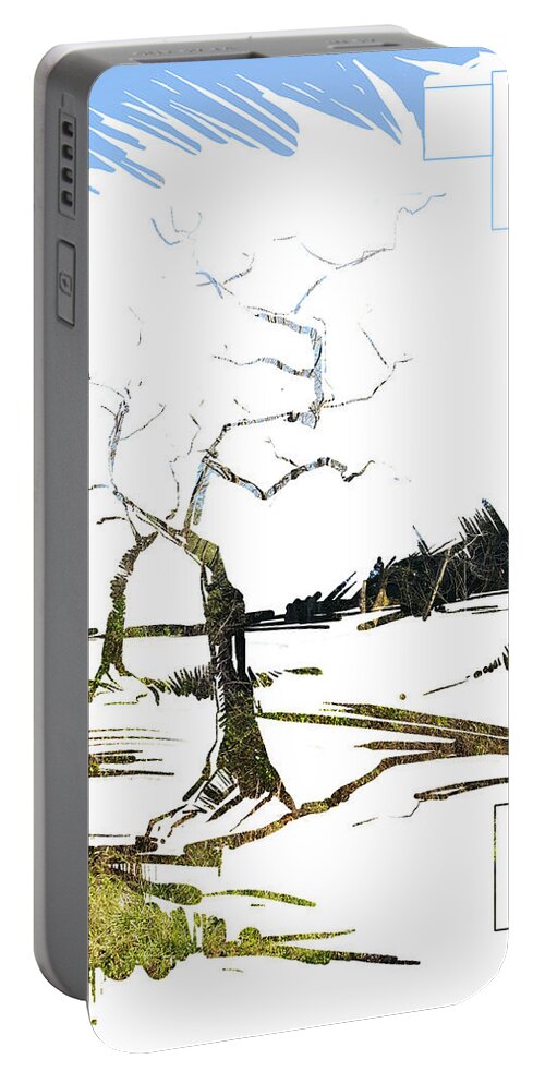  Portable Battery Charger featuring the painting Energy . Tree by John Gholson