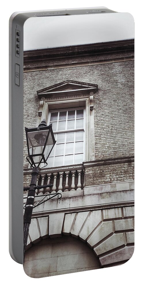 Architectural Portable Battery Charger featuring the photograph English buildings detail by Tom Gowanlock