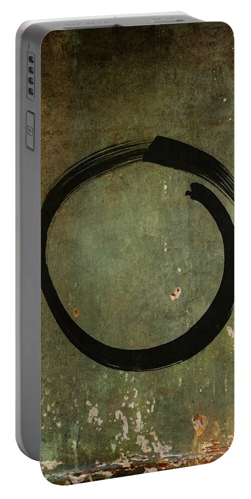 Enso Portable Battery Charger featuring the painting Enso #6 - As Time Goes By by Marianna Mills