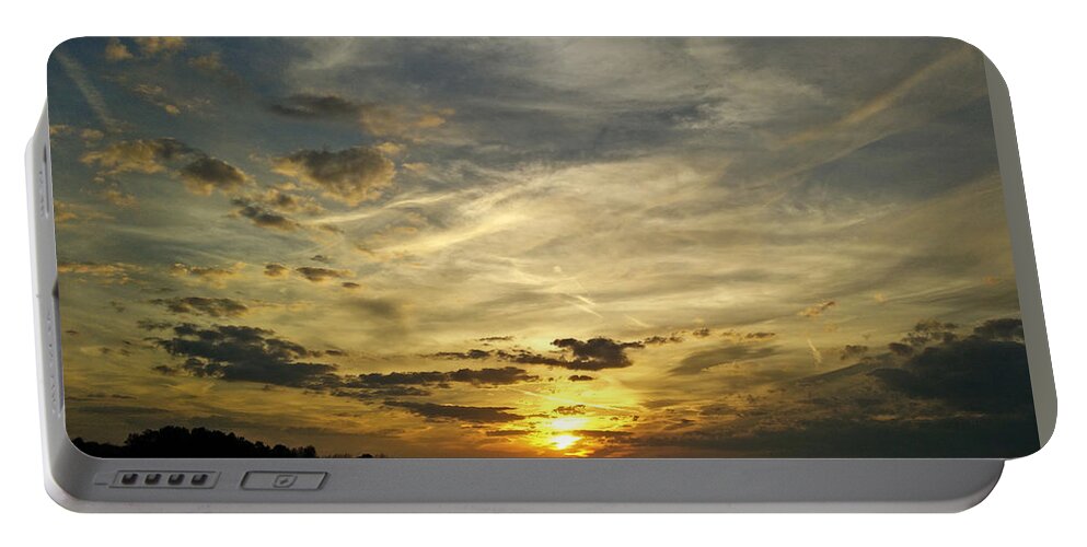 Sun Portable Battery Charger featuring the photograph Enter the Evening by Robert Knight