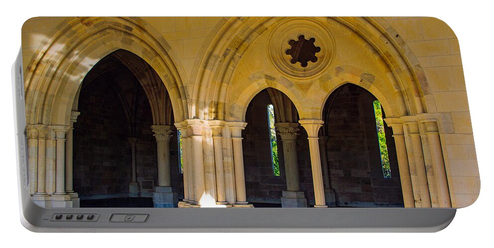  Abbey Of New Clairvaux Portable Battery Charger featuring the photograph Entrance into the Sacred area of the Abbey by Tikvah's Hope