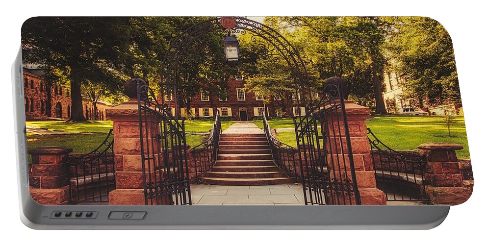 Entrance Portable Battery Charger featuring the photograph Entrance To Rutgers University by Mountain Dreams