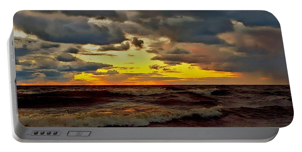 Sunset Portable Battery Charger featuring the photograph Essence by Dani McEvoy