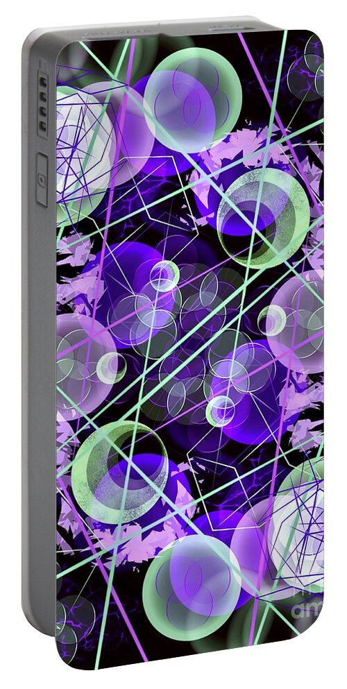 Eternal Optimism Abstract Portable Battery Charger featuring the digital art Eternal Optimism by Laurie's Intuitive