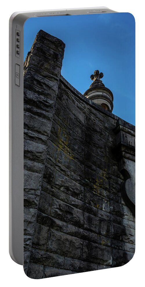 Southern Gothic Portable Battery Charger featuring the photograph Eternal Stone Structure C by James L Bartlett
