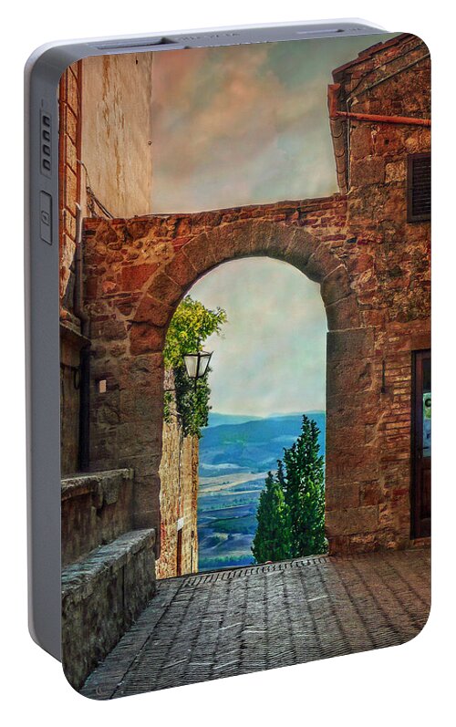 Italy Portable Battery Charger featuring the photograph Etruscan Arch by Hanny Heim