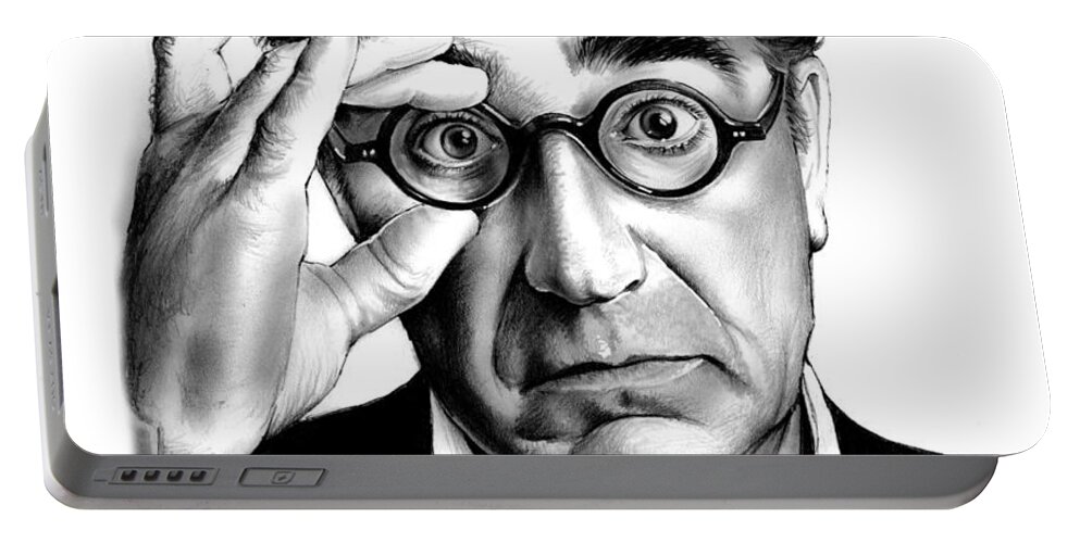 Eugene Levy Portable Battery Charger featuring the drawing Eugene Levy by Greg Joens
