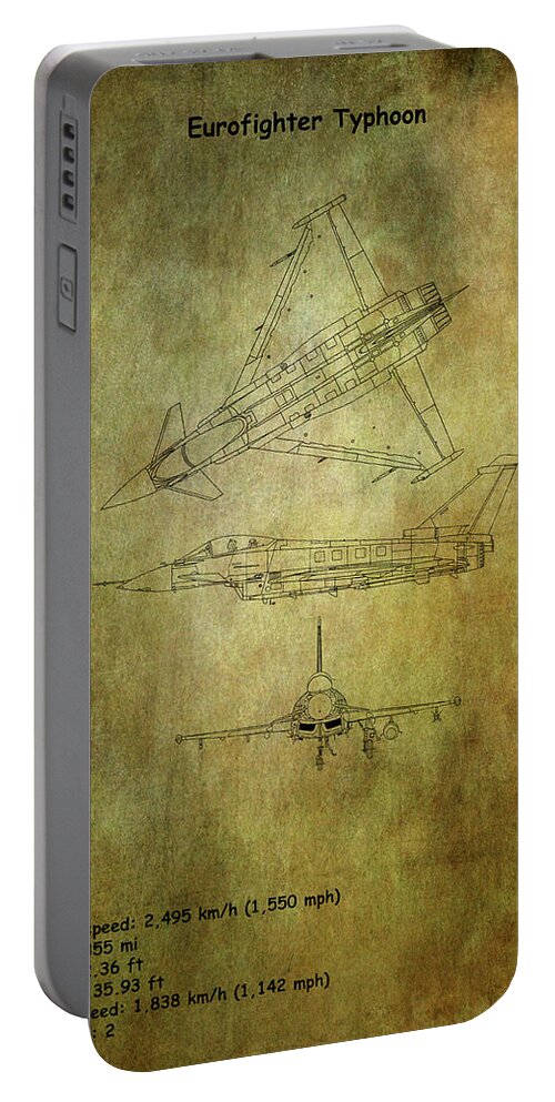 Jet Portable Battery Charger featuring the photograph Eurofighter Typhoon-4 by Chris Smith
