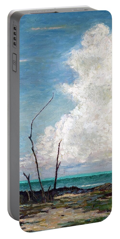 Evening Cloud Portable Battery Charger featuring the painting Evening Cloud by Ritchie Eyma