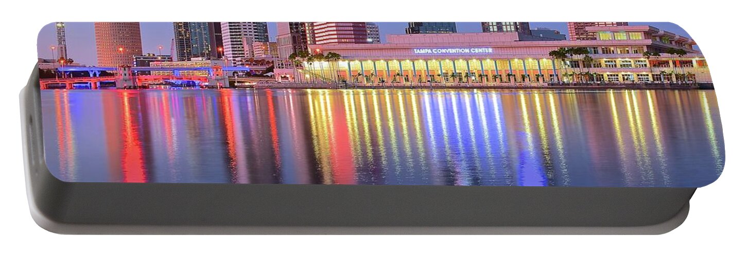 Tampa Portable Battery Charger featuring the photograph Evening Time in Tampa by Frozen in Time Fine Art Photography