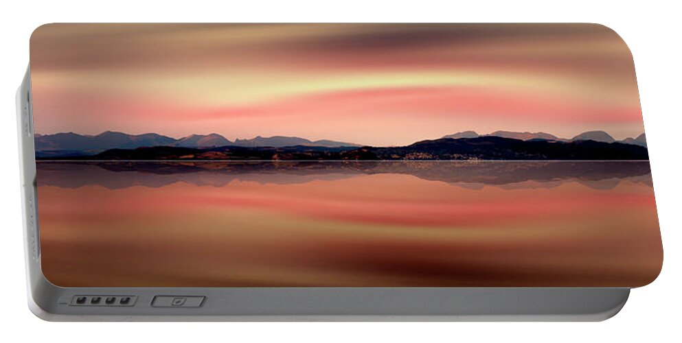 Morecambe Portable Battery Charger featuring the digital art Evening View Across the Bay by Joe Tamassy