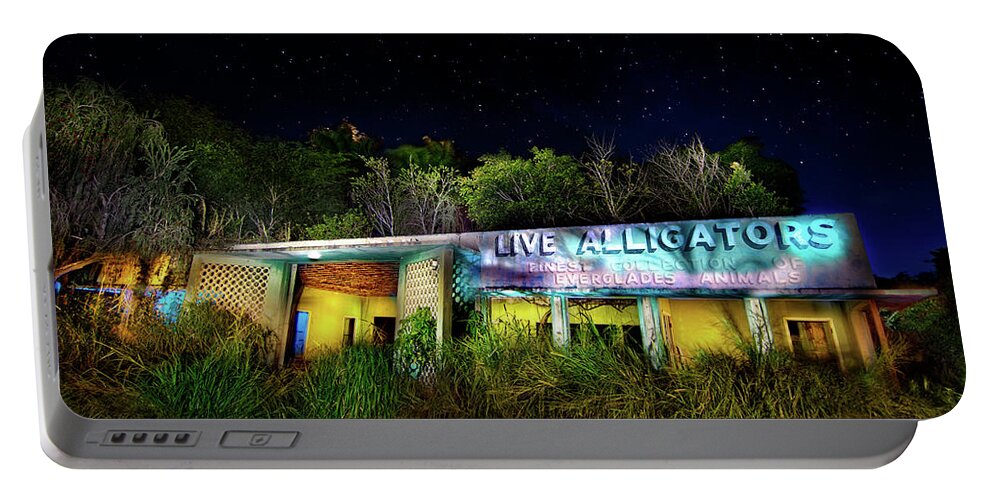 Everglades Gatorland Portable Battery Charger featuring the photograph Everglades Gatorland by Mark Andrew Thomas