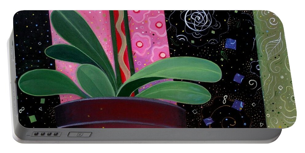 Sacred Portable Battery Charger featuring the painting Everyday Sacred by Helena Tiainen