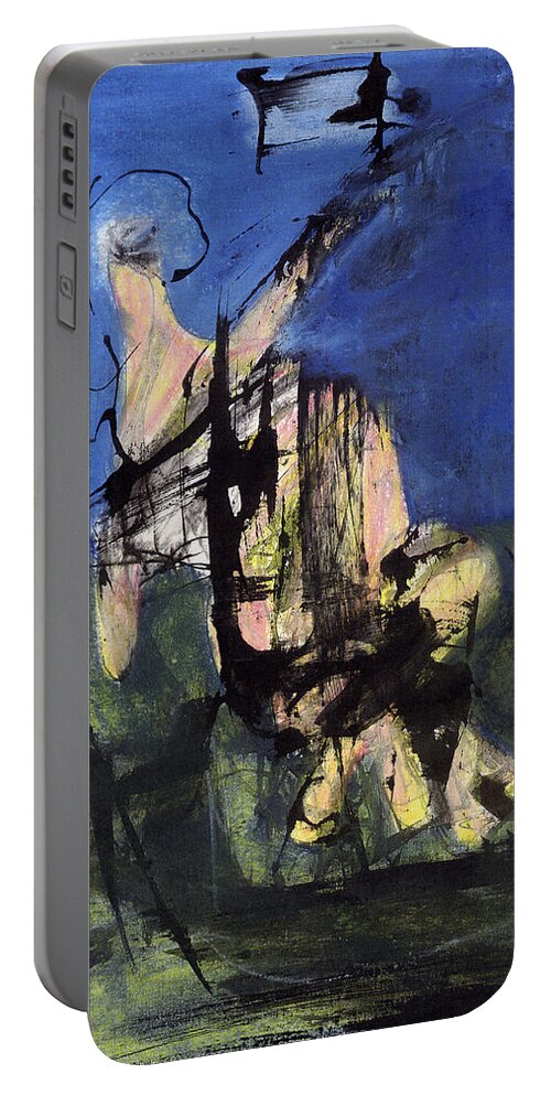 Painting Portable Battery Charger featuring the pastel Excavation Of The Sky by JC Armbruster