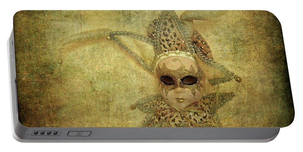 Mardi Gras Mask Portable Battery Charger featuring the photograph Eye Contact by Eena Bo