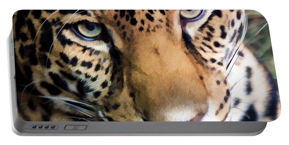 Leopard Portable Battery Charger featuring the photograph Eye Of The Leopard by Athena Mckinzie