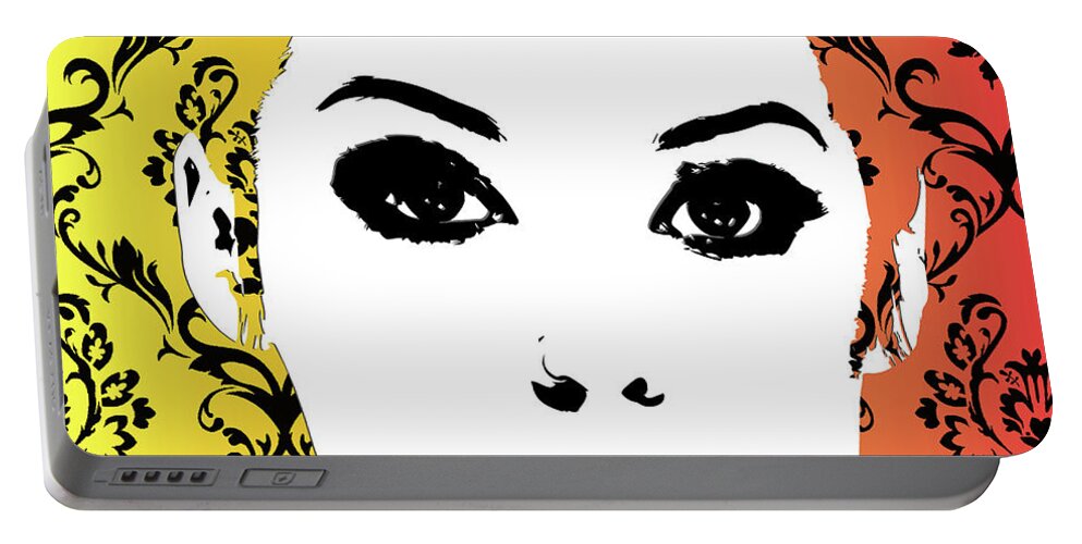 Popart Portable Battery Charger featuring the photograph Face Me 4 by Thomas Leparskas