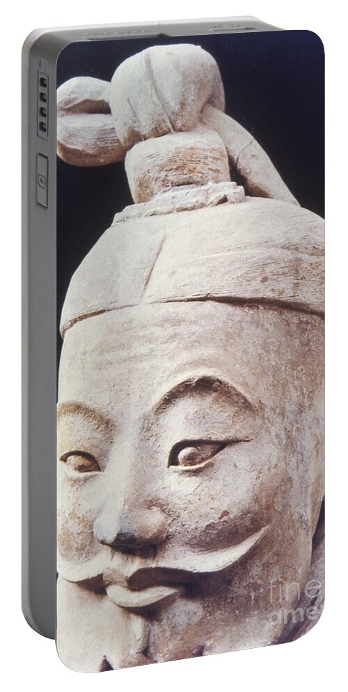 China Portable Battery Charger featuring the photograph Face of a Terracotta Warrior by Heiko Koehrer-Wagner