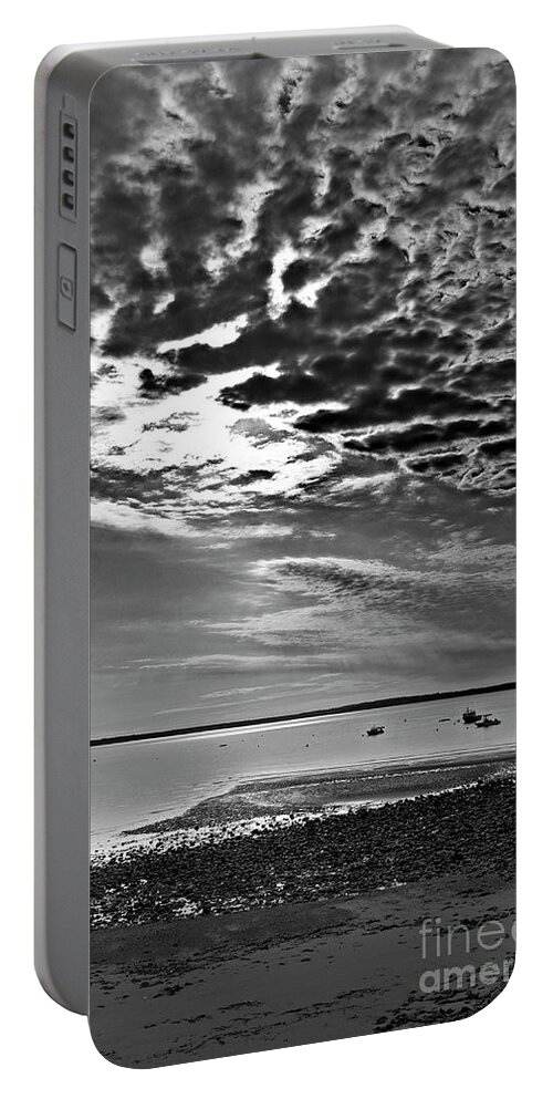 Nature Portable Battery Charger featuring the photograph Fading Light In Maine by Skip Willits