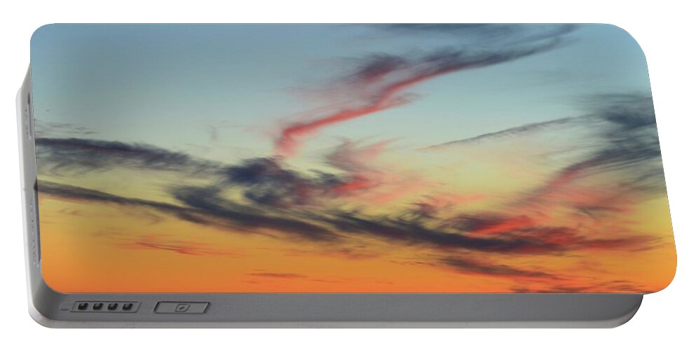 Abstract Portable Battery Charger featuring the photograph Fading Pink by Lyle Crump