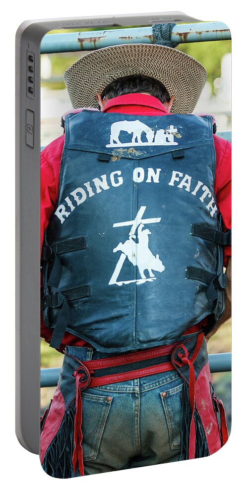 Bateson Portable Battery Charger featuring the photograph Faith Rider by Steven Bateson
