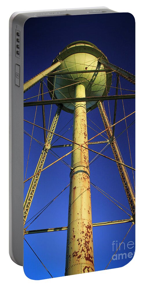 Reid Callaway Water Tower Art Portable Battery Charger featuring the photograph Faithful Mary Leila Cotton Mill Water Tower Art by Reid Callaway