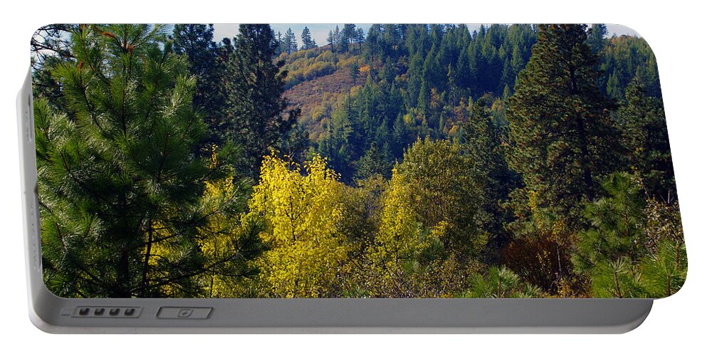 Nature Portable Battery Charger featuring the photograph Fall Colors in Spokane by Ben Upham III