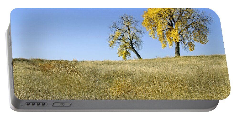 Fall. Blue. Sky. Weeds. Yellow. Grass. Fields. Water. Rain. Clouds.fall Colors Photography. Mixed Media. Mixed Media Photography. Mixed Media Fall Colors. Fine Art Fall Colors. Colorado Fall Colors. Fall Greeting Cards. Yellow Fall Color Photography. Fall Colors In Fort Collins Co. Gallery Fine Art Photography. Fall Landscape Photography. Portable Battery Charger featuring the photograph Fall days in Fort Collins CO by James Steele