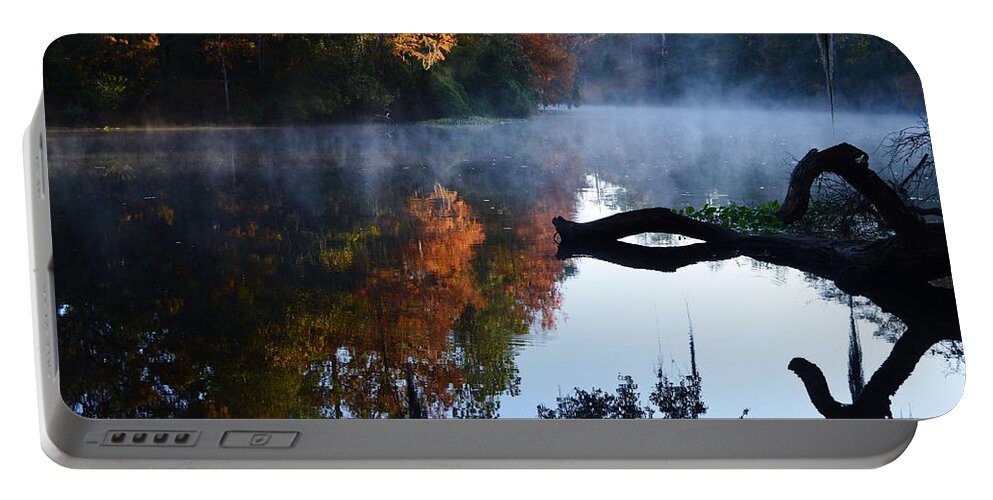 Fall Fog Portable Battery Charger featuring the photograph Fall Fog by Warren Thompson