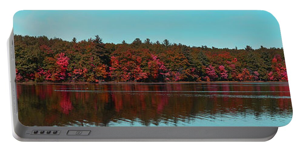 Panorama Portable Battery Charger featuring the photograph Fall In NH by Nora Braun