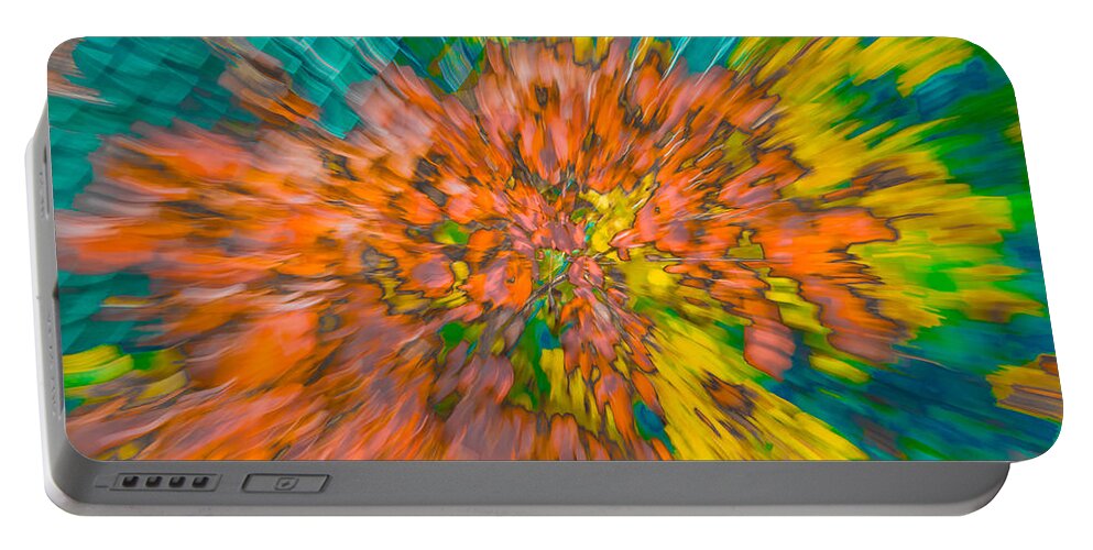 Fall Portable Battery Charger featuring the photograph Fall Leaves Zoom Abstract by Bruce Pritchett