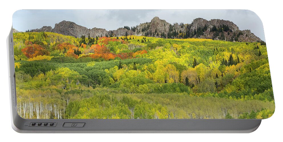 Kebler Pass Portable Battery Charger featuring the photograph Fall Magic by Nancy Dunivin