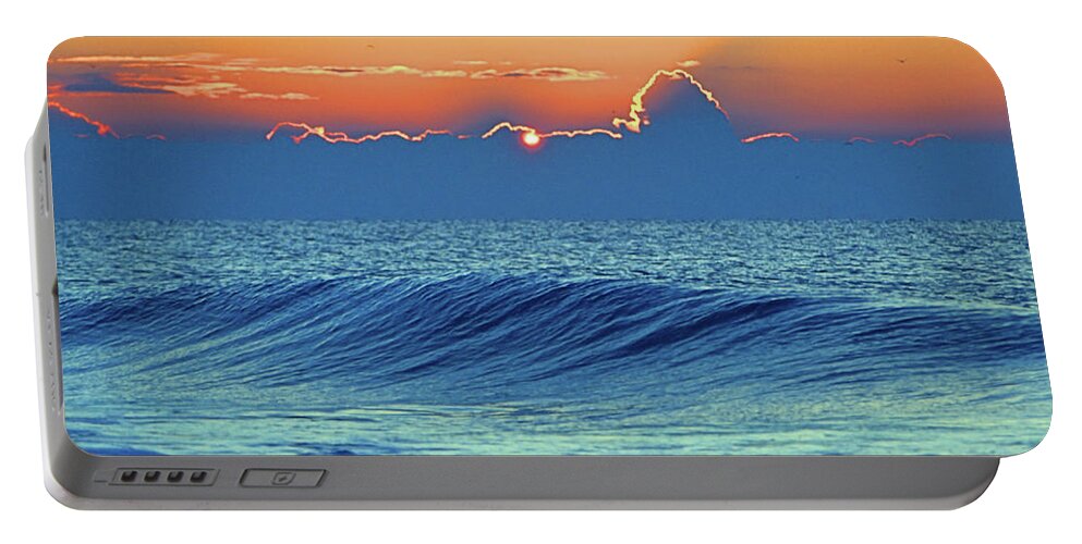 Seas Portable Battery Charger featuring the photograph Fall Sunrise I V by Newwwman